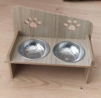 Ahşap Kedi Mama Kabı 