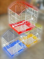 Çift Kapı Orta Sürgülü Kafes 30x22x38